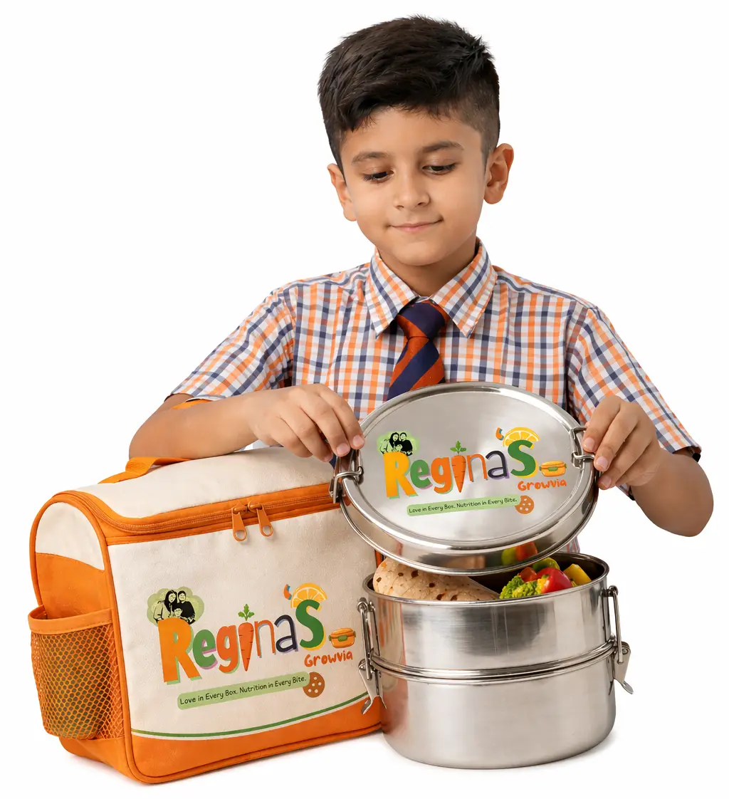 Kids eating healthy meal